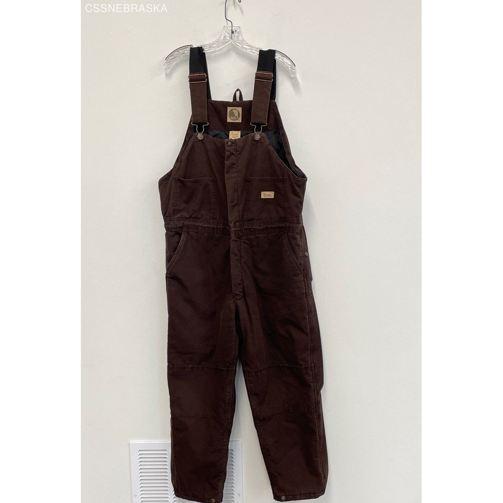 Vintage Bernie Brown Women's Burgundy Dungarees-overalls - Size XL‎
